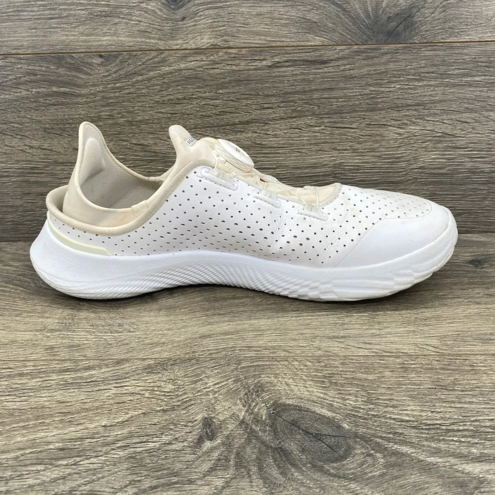 Under Armour Flow SlipSpeed Training Shoes Mens 7.5 Wmns 9 White BOA Perforated